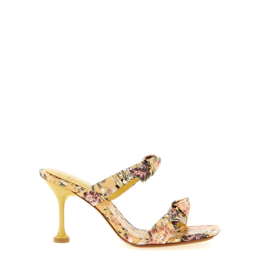 Alexandre Birman Bicolor Cowhide Stiletto Heel Sandals
