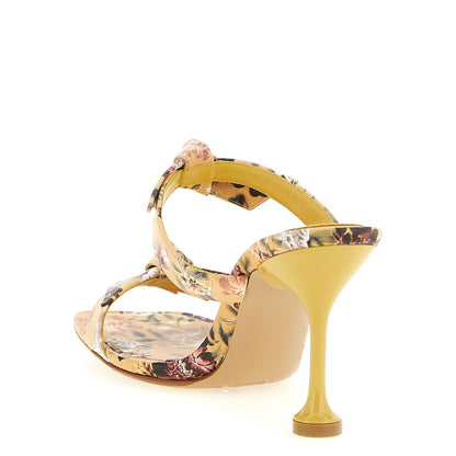 Alexandre Birman Bicolor Cowhide Stiletto Heel Sandals