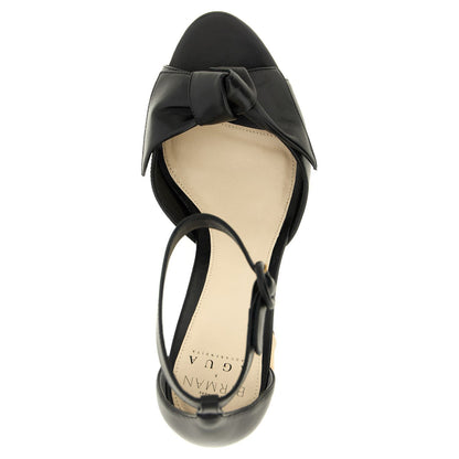 Alexandre Birman Black Cowhide Stiletto Heel Sandals
