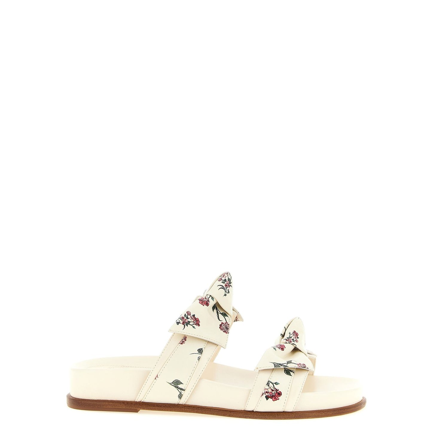Alexandre Birman White Cowhide Slides