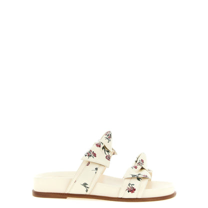 Alexandre Birman White Cowhide Slides