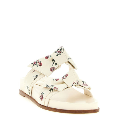 Alexandre Birman White Cowhide Slides