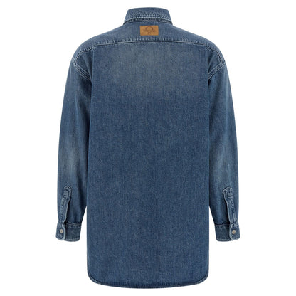 Moschino Blue Cotton Blouse