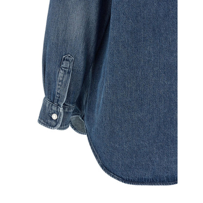 Moschino Blue Cotton Blouse
