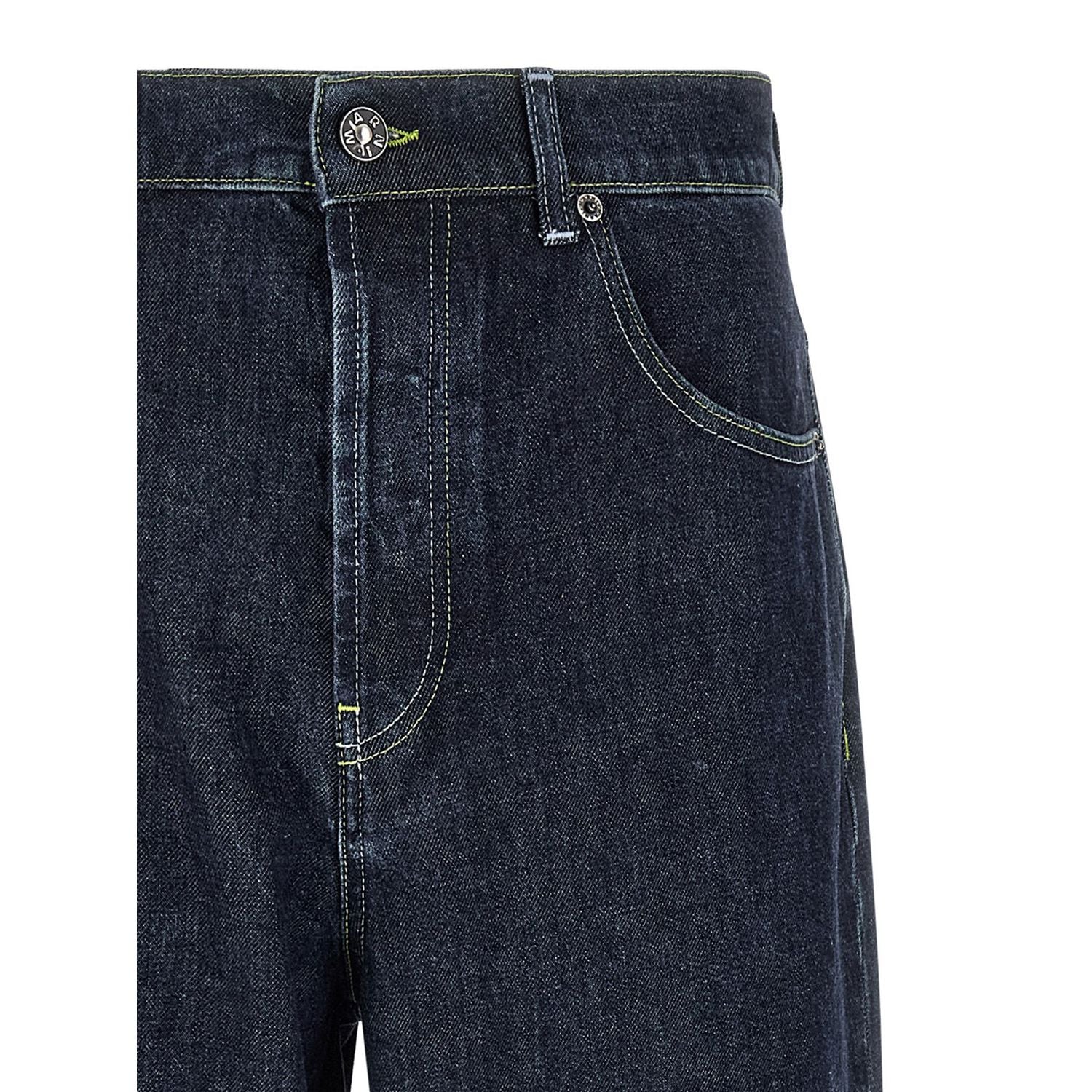 Marni Blue Cotton Straight-Leg Jeans