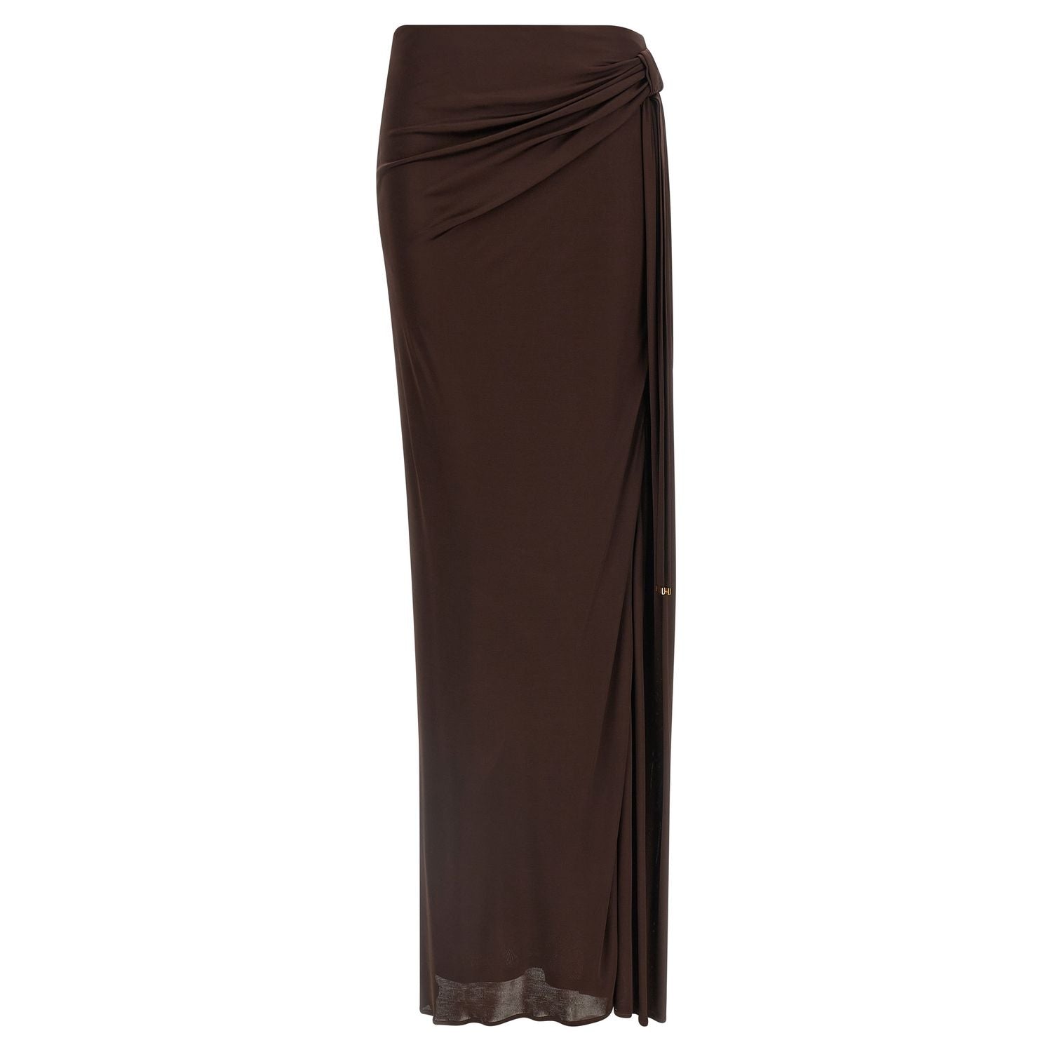 Elisabetta Franchi Brown Viscose Mini Skirt