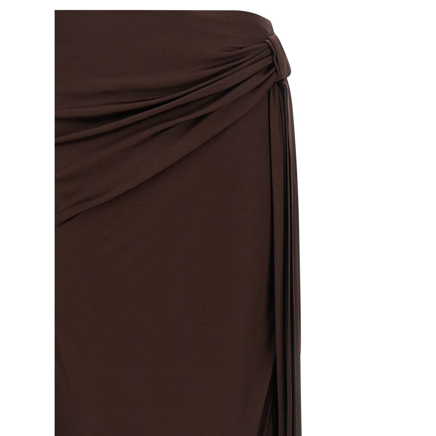 Elisabetta Franchi Brown Viscose Mini Skirt