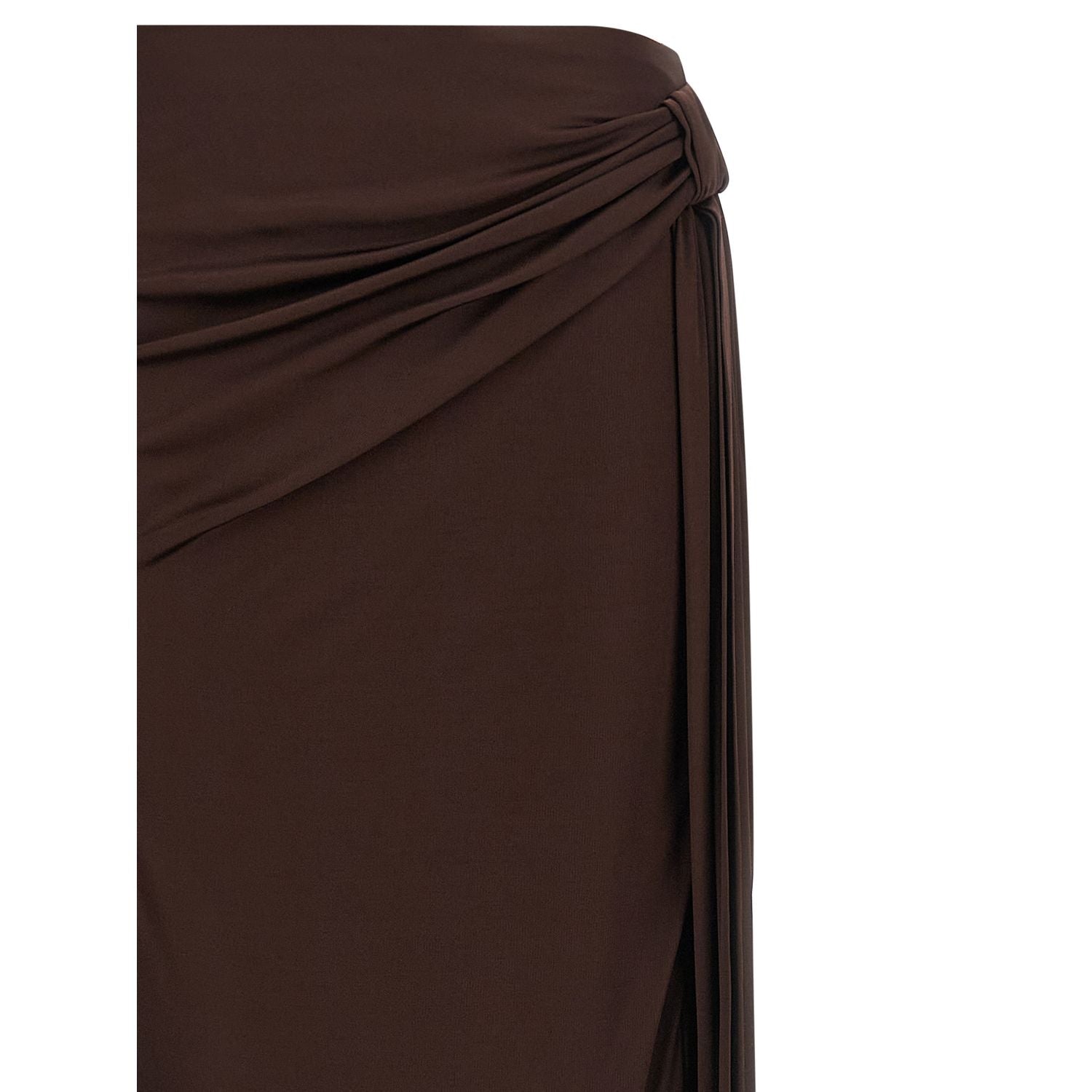 Elisabetta Franchi Brown Viscose Mini Skirt