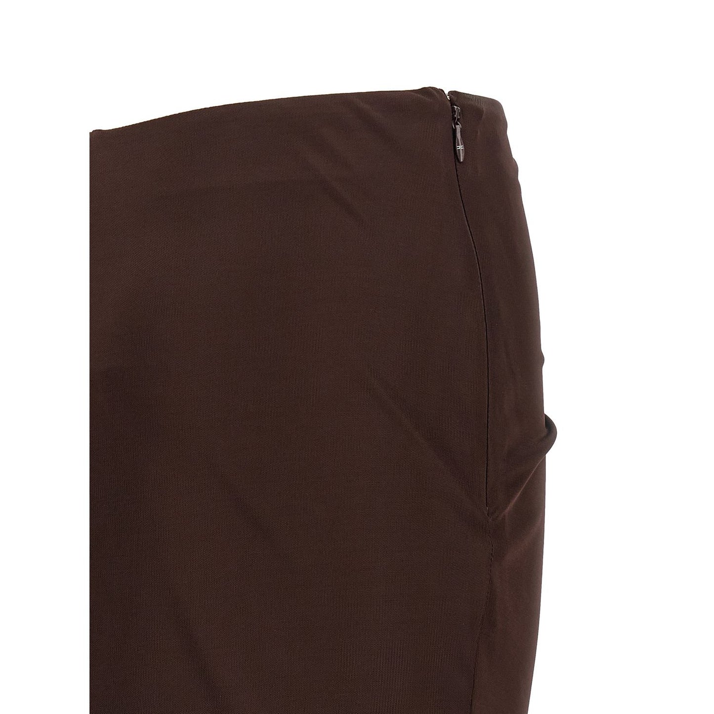 Elisabetta Franchi Brown Viscose Mini Skirt