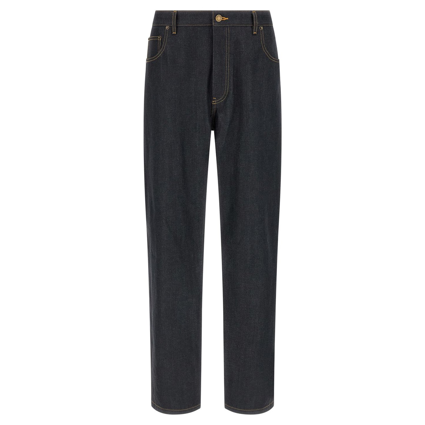 Thom Browne Blue Cotton High-Waisted Jean
