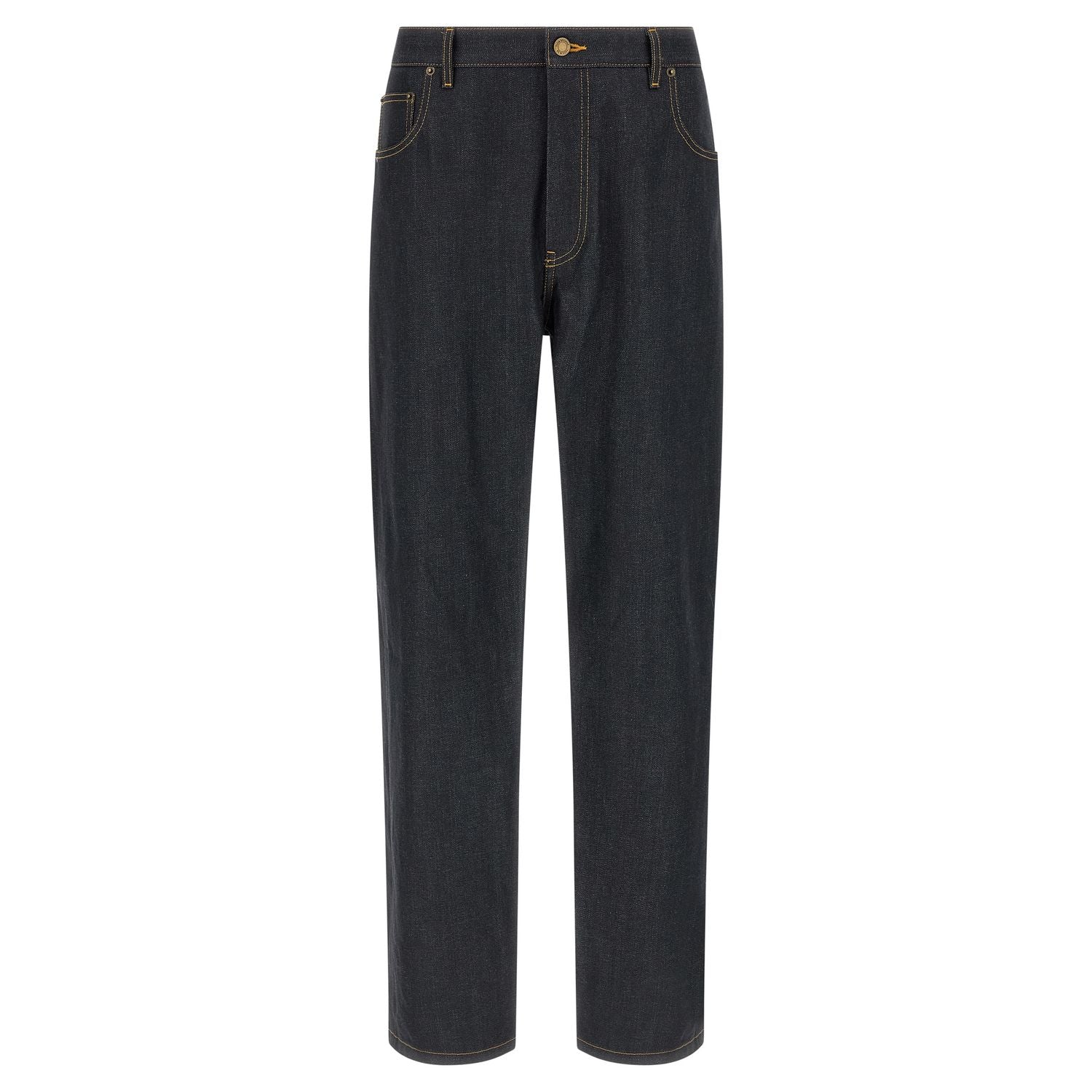 Thom Browne Blue Cotton High-Waisted Jean