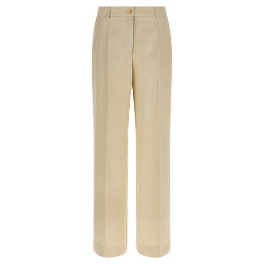 P.A.R.O.S.H. Beige Viscose Casual Pants