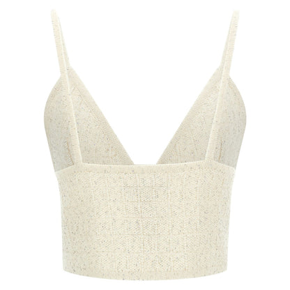 Alessandra Rich White Polyester Tank Tops