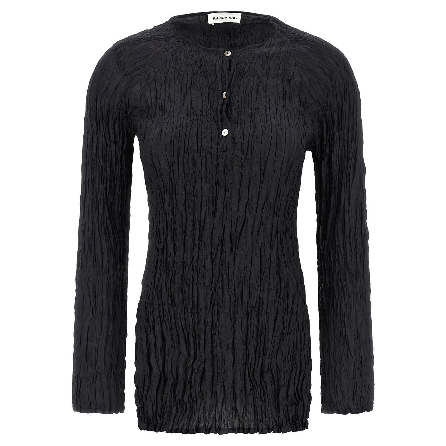P.A.R.O.S.H. Black Silk Blouse