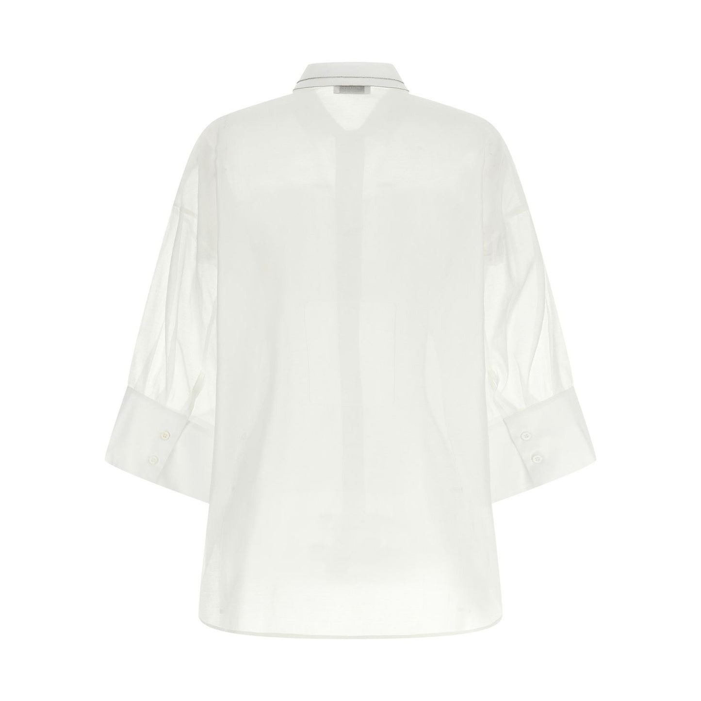 Peserico White Cotton Blouse