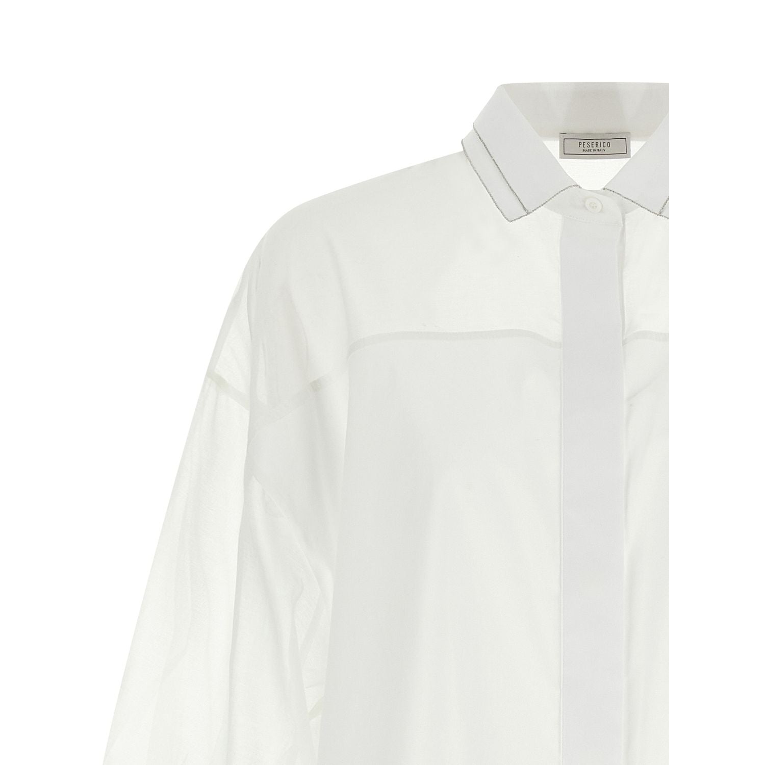 Peserico White Cotton Blouse