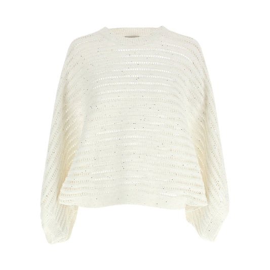 Peserico White Cotton Cardigan