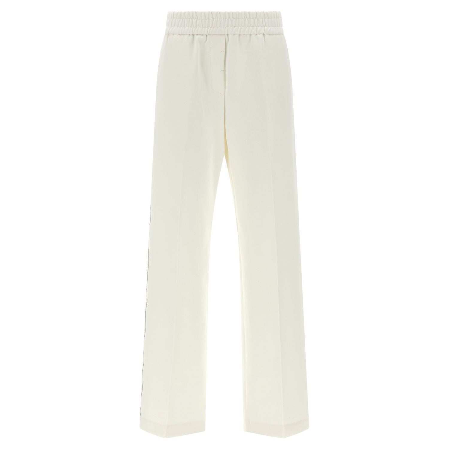 Peserico White Cotton Casual Pants