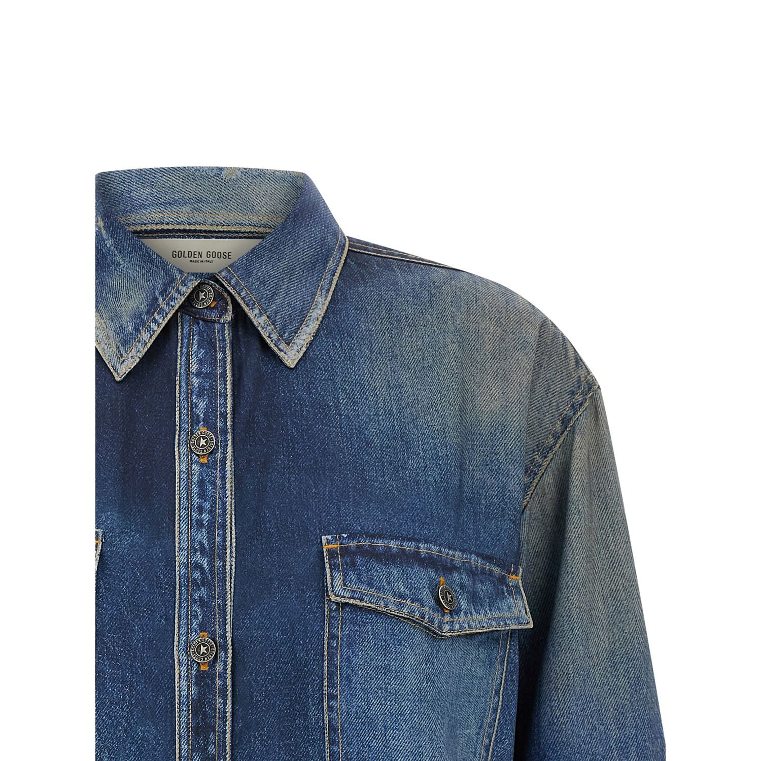 Golden Goose Blue Polyester Blouse