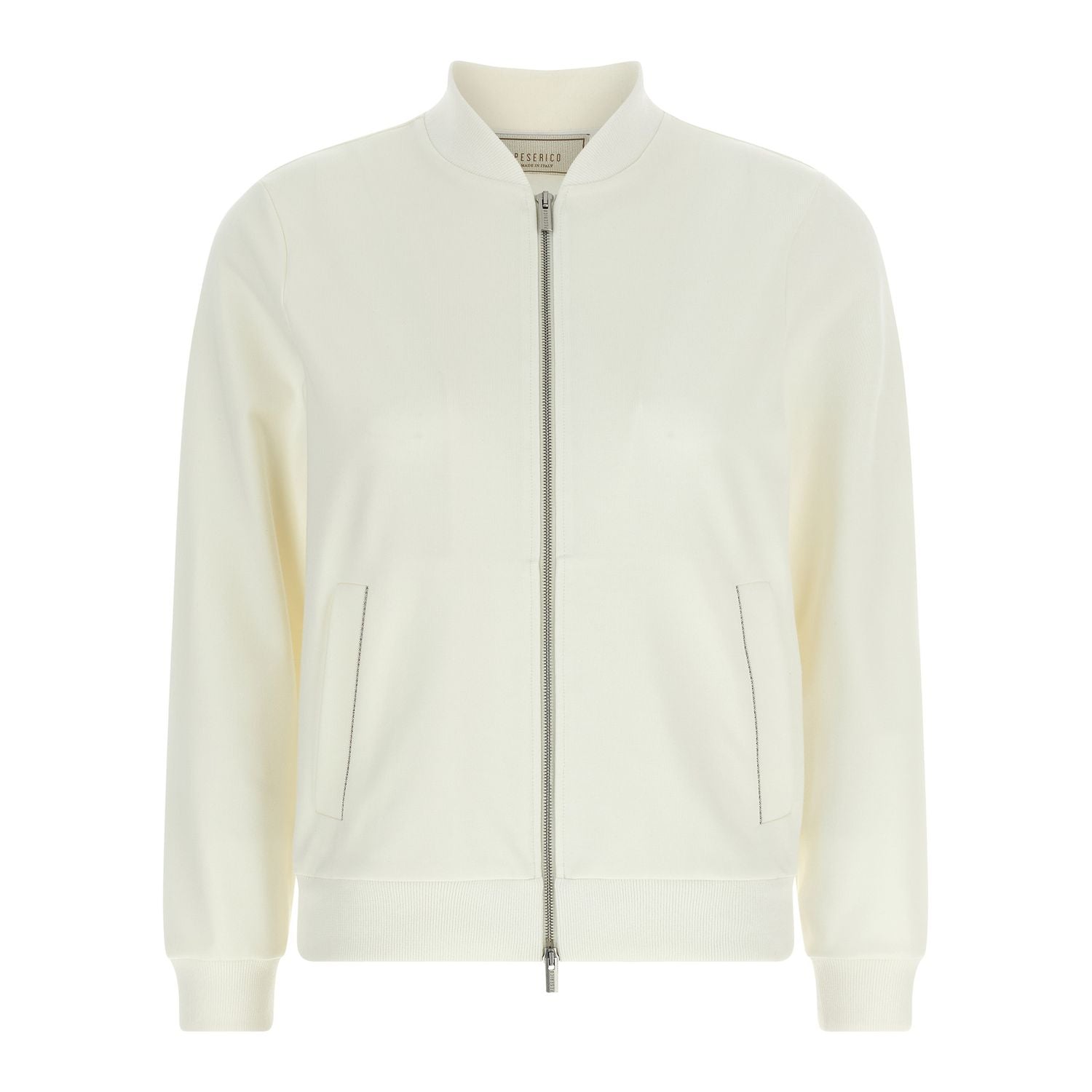Peserico White Cotton Sweatshirt