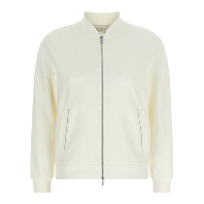 Peserico White Cotton Sweatshirt