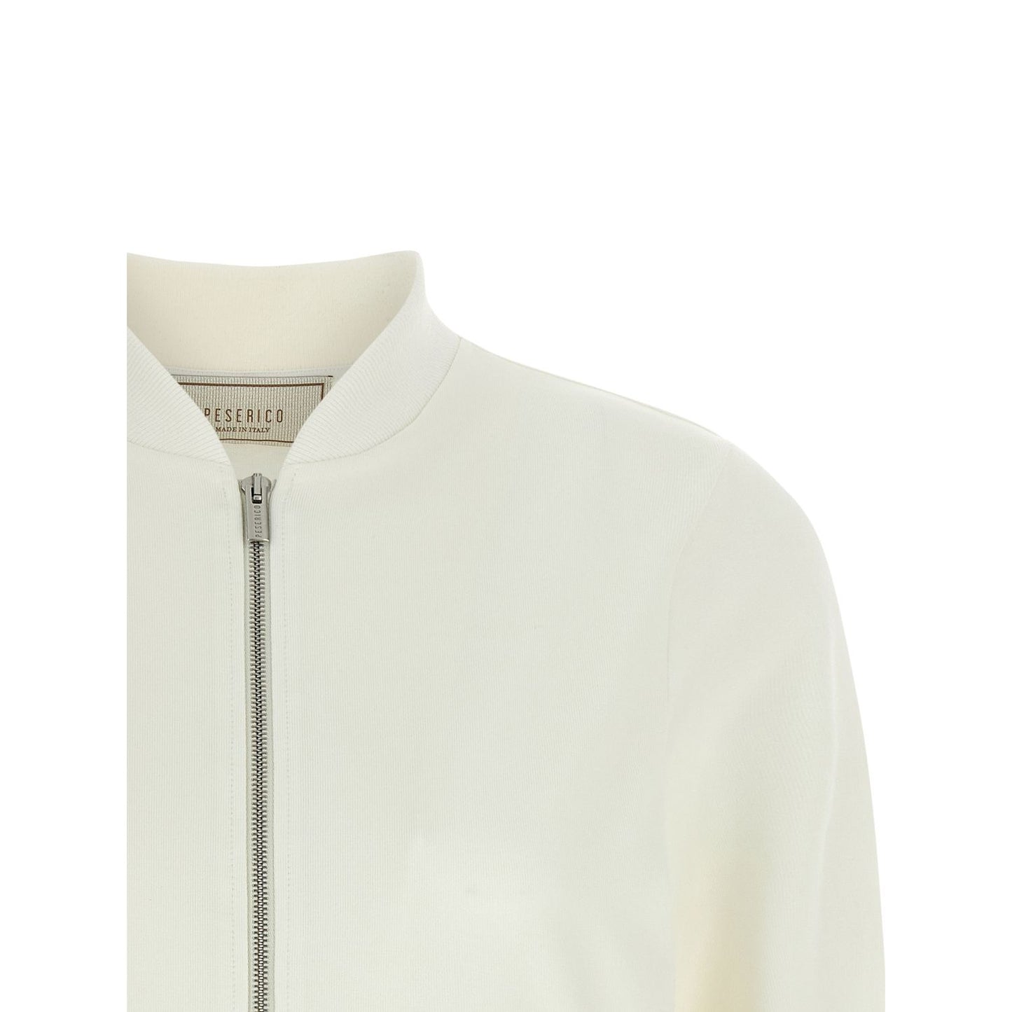 Peserico White Cotton Sweatshirt