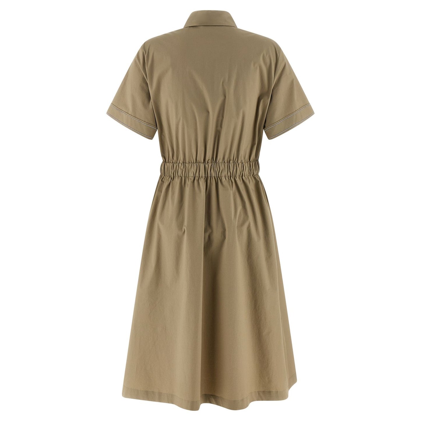 Peserico Bicolor Cotton Midi Dress