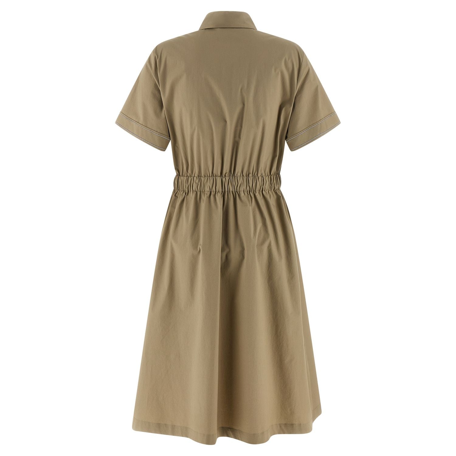 Peserico Bicolor Cotton Midi Dress