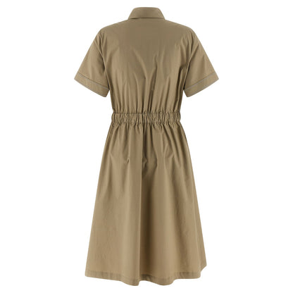 Peserico Bicolor Cotton Midi Dress
