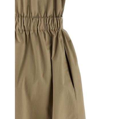 Peserico Bicolor Cotton Midi Dress