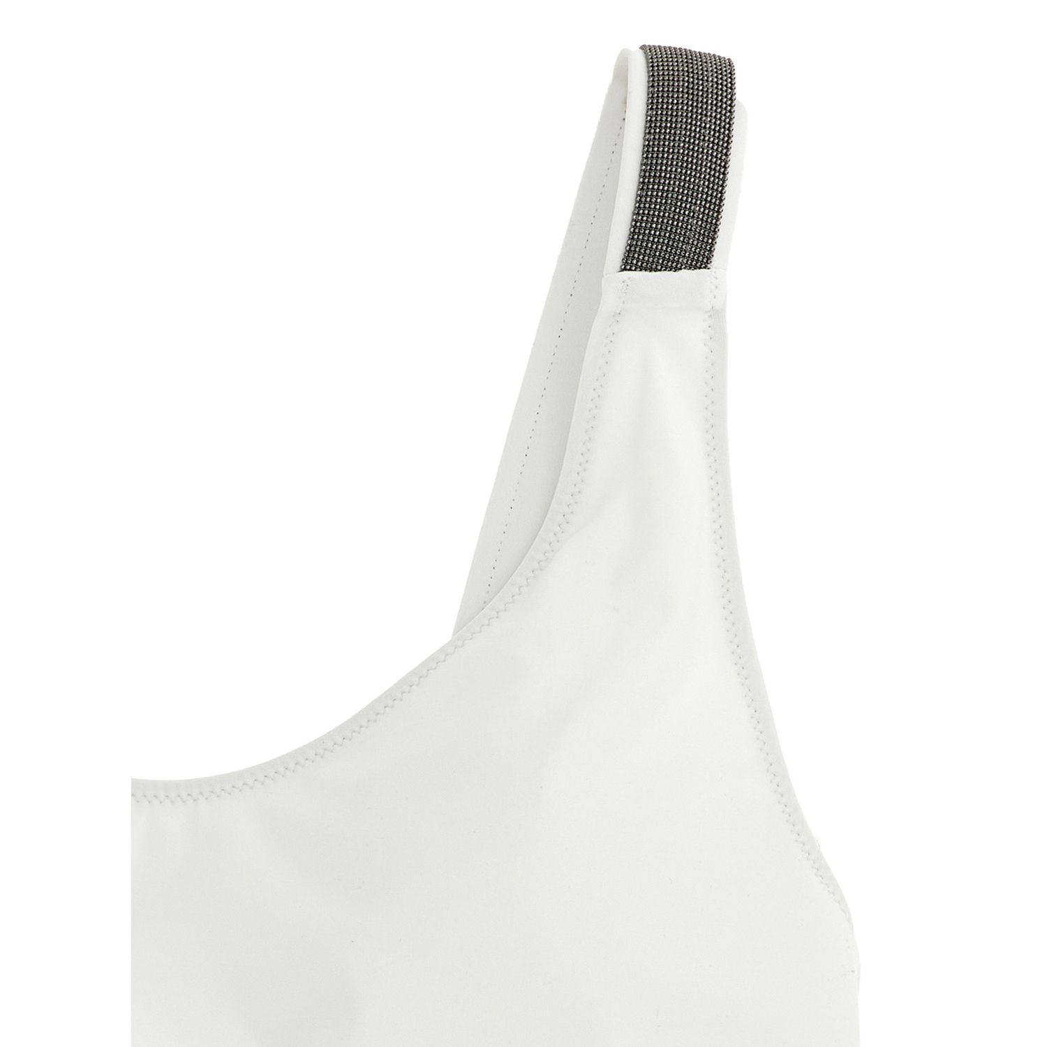 Brunello Cucinelli White Polyamide One-Piece Swimsuit