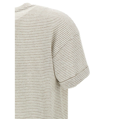 Peserico Beige Linen T-Shirt