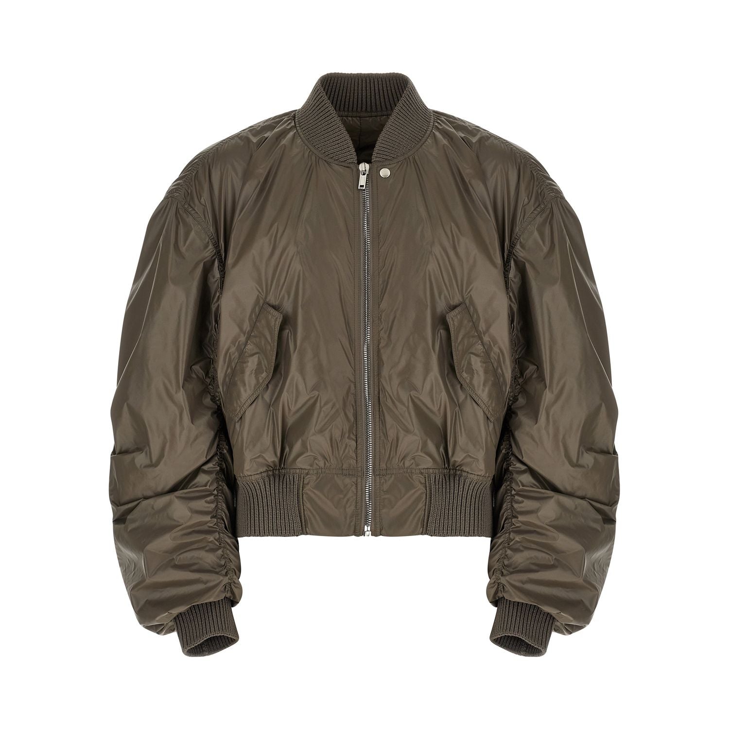 Rick Owens Gray Nylon Bomber