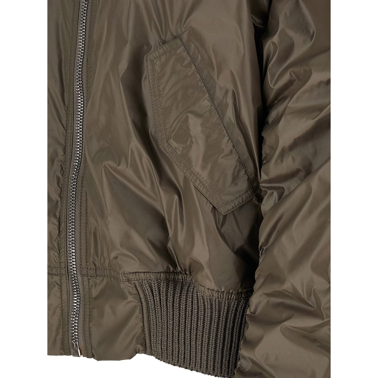 Rick Owens Gray Nylon Bomber