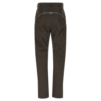 Rick Owens Brown Cotton Casual Pants