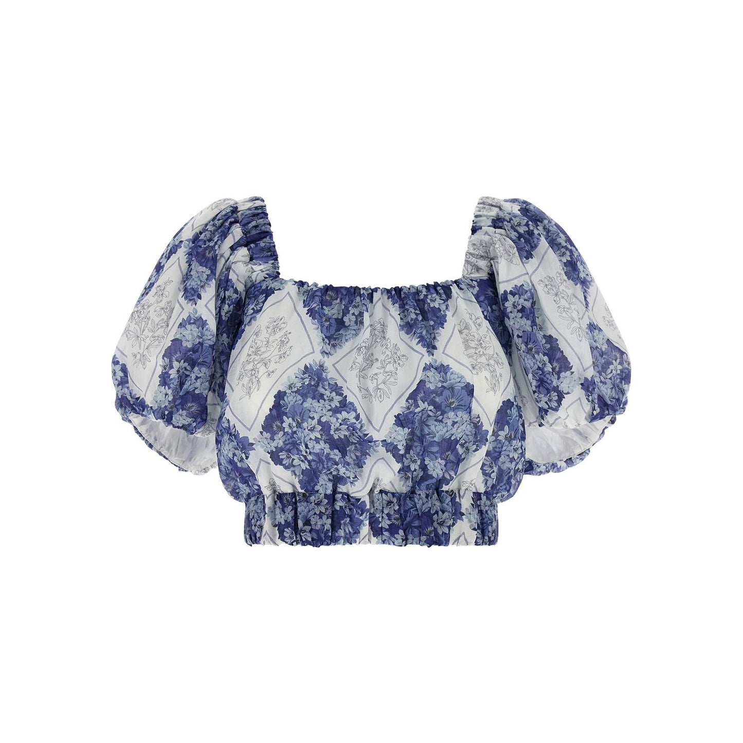 Twinset Blue Ramie Blouse