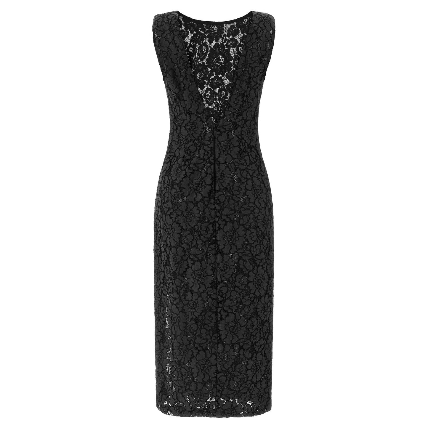 PINKO Black Cotton Midi Dress