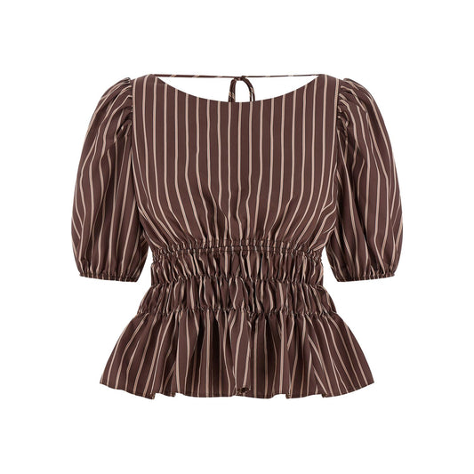 PINKO Brown Viscose Pattern Shirt
