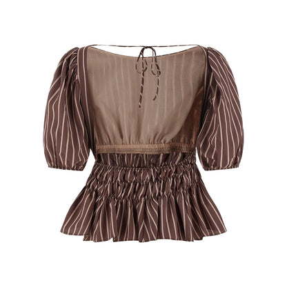 PINKO Brown Viscose Pattern Shirt
