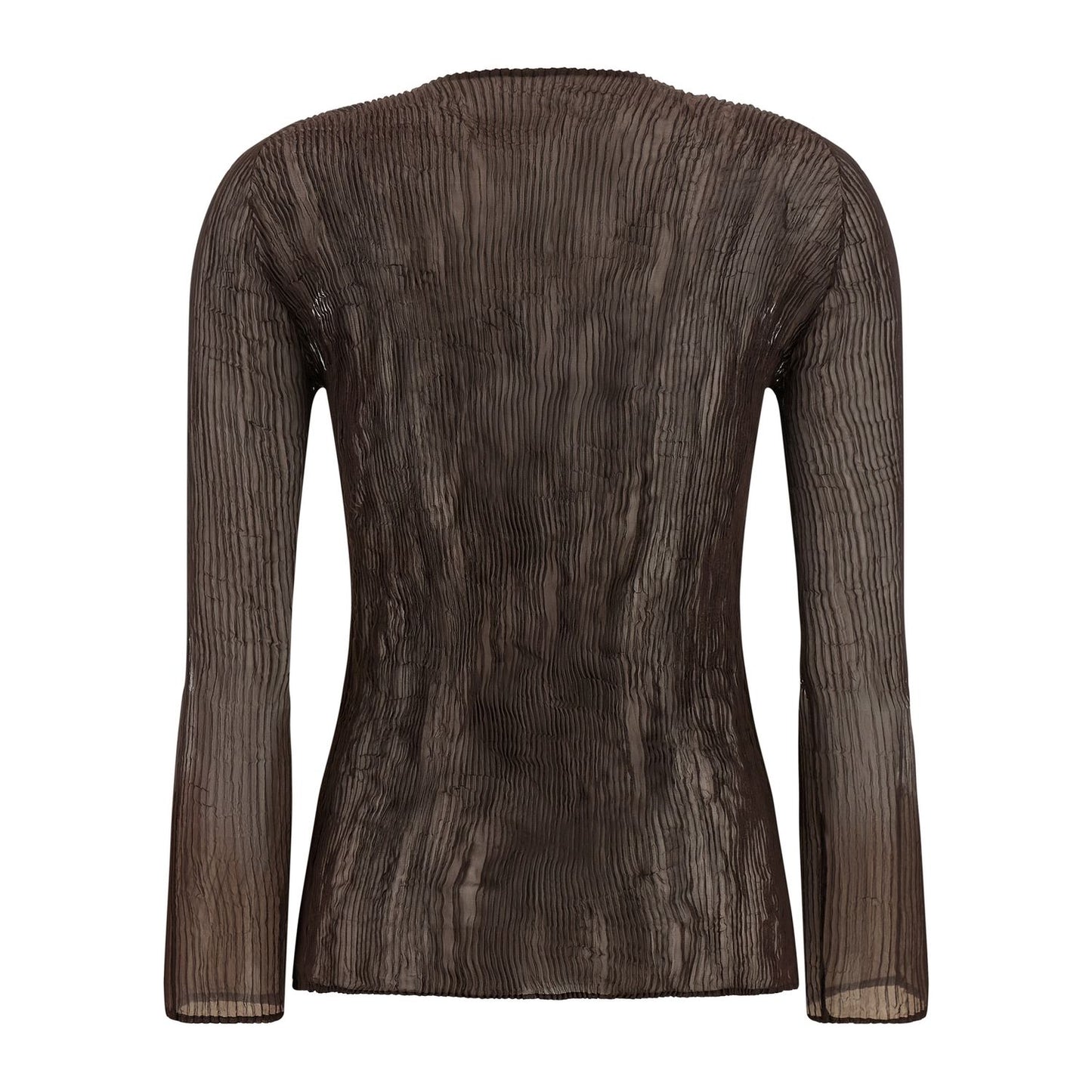 Issey Miyake Brown Polyester Blouse