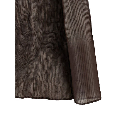Issey Miyake Brown Polyester Blouse