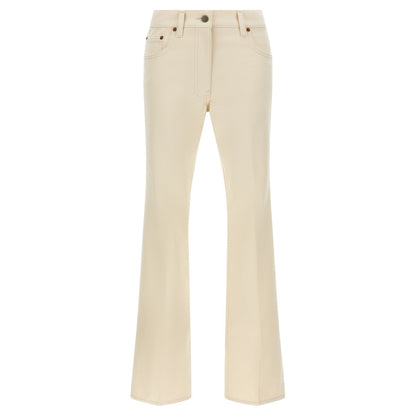 Valentino Garavani Beige Cotton Flared Jeans