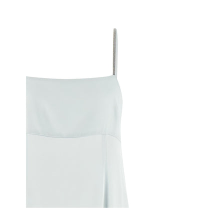 Peserico Blue Viscose Long Dress