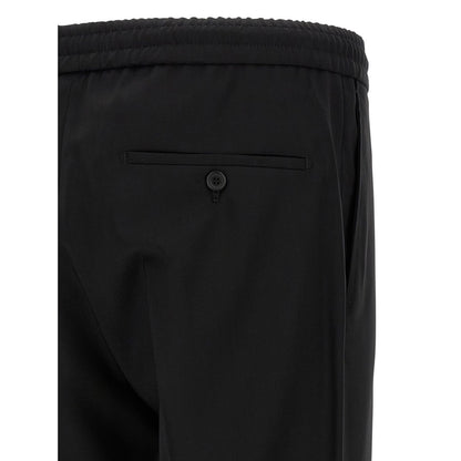 Incotex Black Virgin Wool Casual Pants
