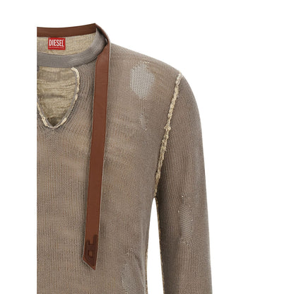 Diesel Gray Cotton Cardigan