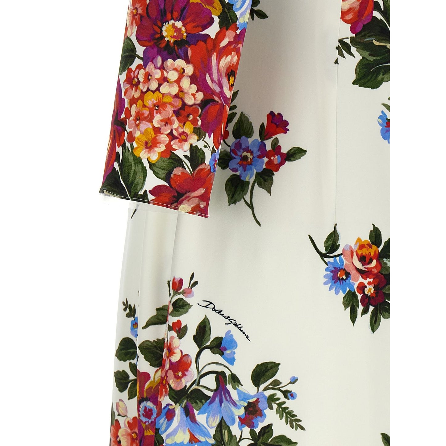 Dolce & Gabbana White Viscose Midi Dress