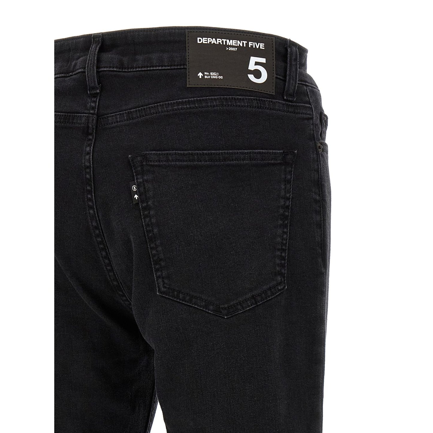 Department 5 Black Cotton Cropped Jeans