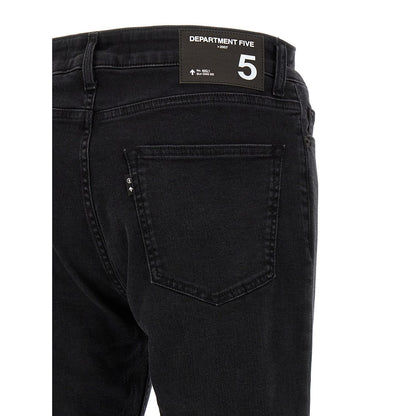 Department 5 Black Cotton Cropped Jeans