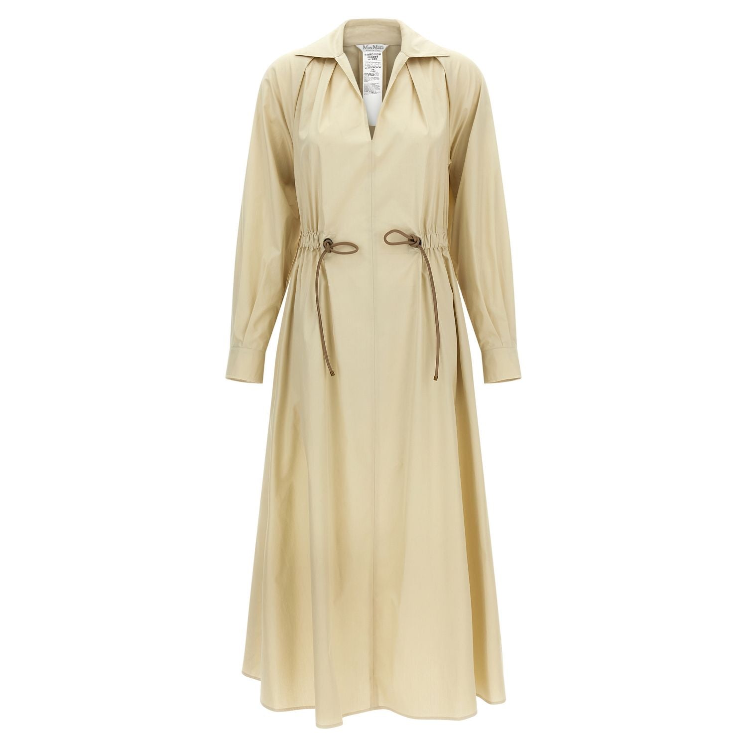 Max Mara Beige Cotton Long Dress