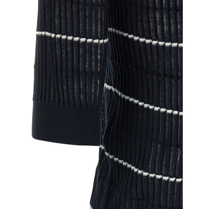 Max Mara Blue Silk Polo Shirt
